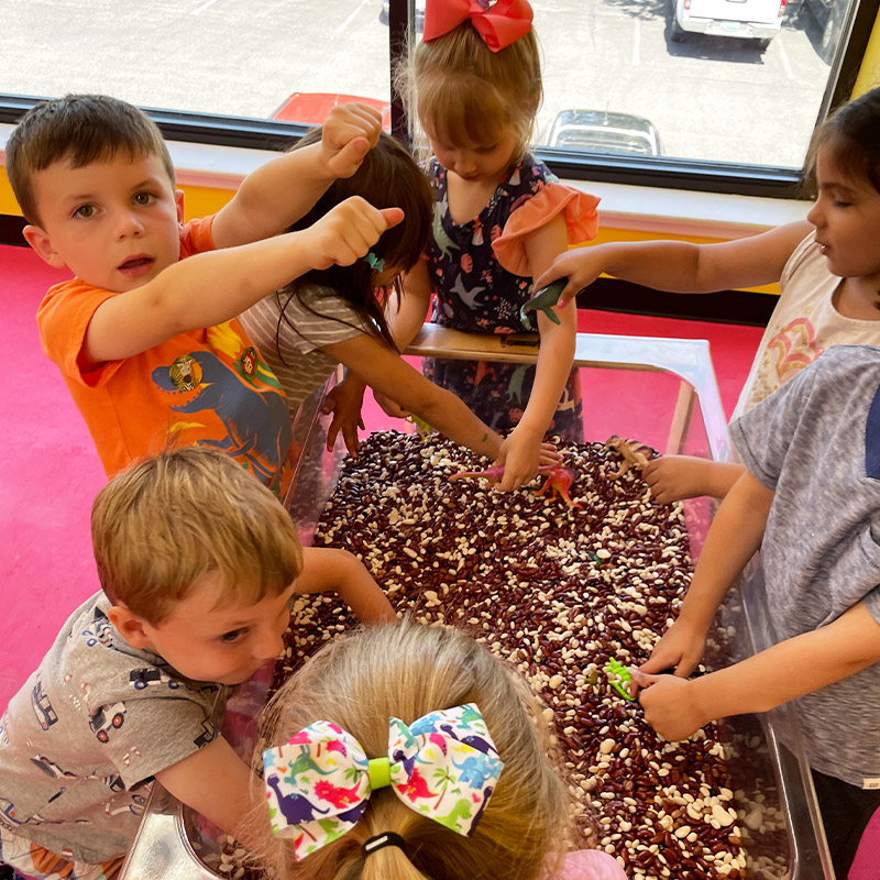 sensory play beans - The Playroom